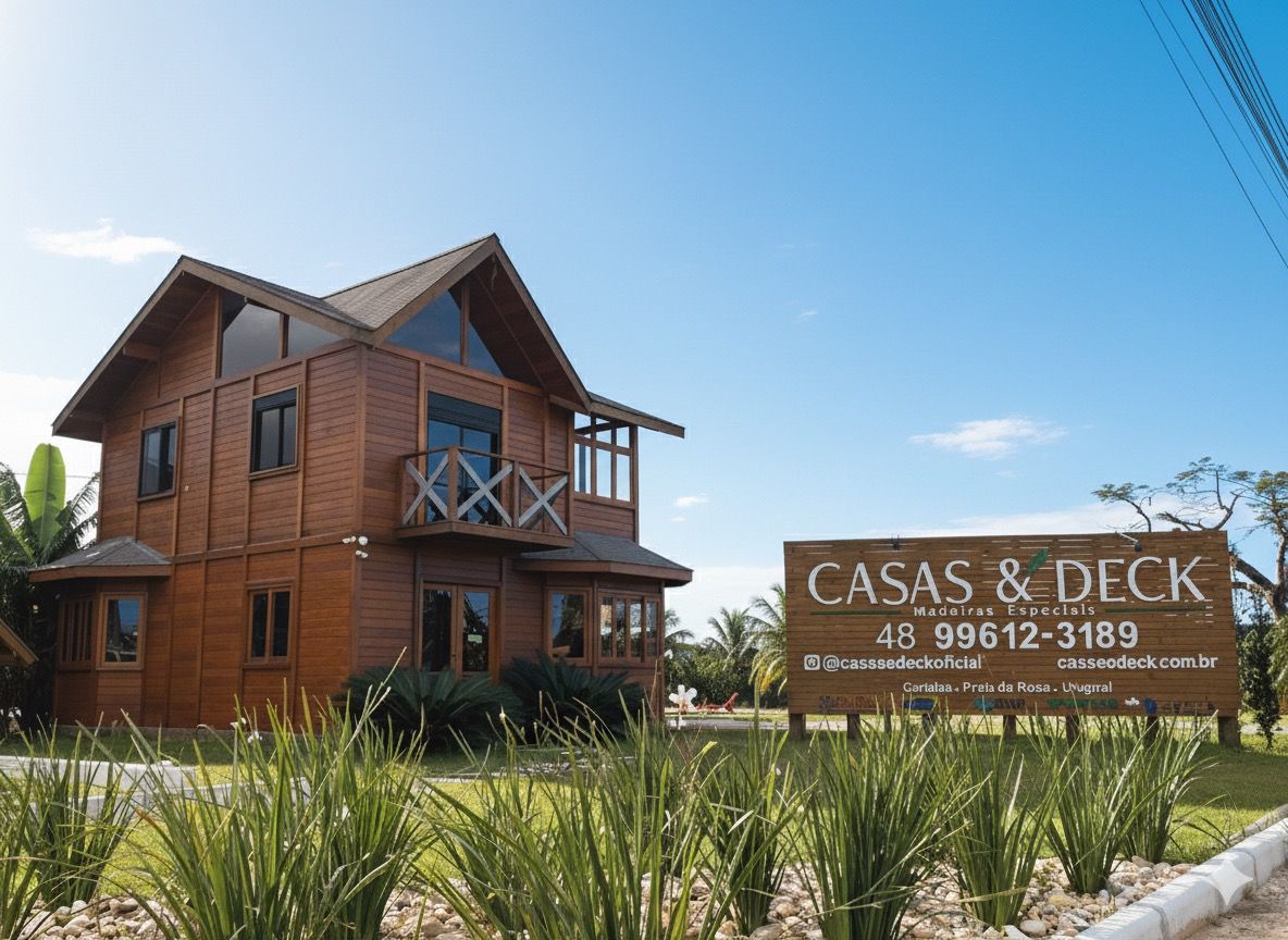 Fachada do showroom Casas e Deck em Garopaba
